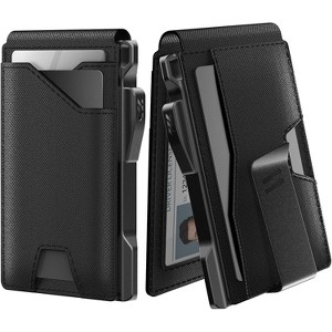 Paaaawaters typecase Tactical Wallet for Men Card Holder: Pop Up Card Case, Genuine Leather, Smart, RFID Blocking - 1 of 4