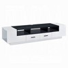 70" Melamine Veneer TV Stand with 2 Drawers, 5 Open Compartments and Wooden Base for Living Room and Bedroom - 3 of 4