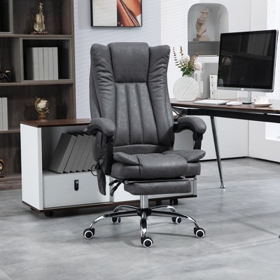 High Back Gray Fabric Swivel Office Chair with Adjustable Arms