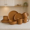 Rbied 12-Piece Stoneware Dinnerware Sets W/ Mugs, Microwave & Dishwasher Safe, Non-Toxic Dinner Plates Bowls Set, Matte Glaze Kitchenware for 3 - 2 of 4