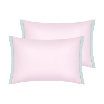 Unique Bargains Envelope Closure Cooling Soft Satin Polyester Pillowcases Queen 20"x30" 2 Pcs