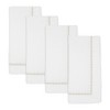 Saro Lifestyle Timeless Chainlink Embroidery Napkin (Set of 4), 20"x20", Silver - 3 of 3