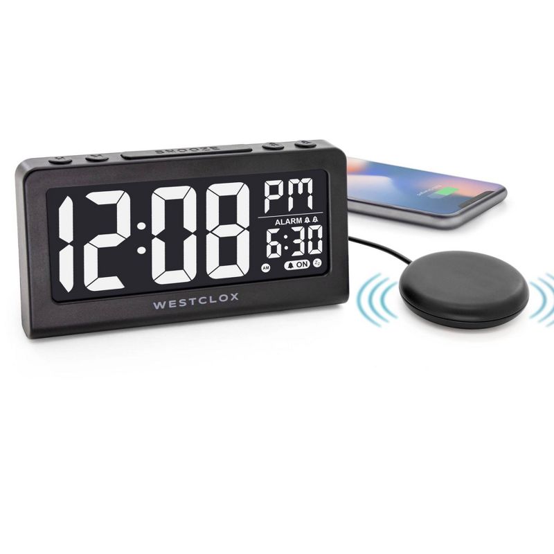 Vibrating Bed Shaker Digital Alarm Clock - Westclox, 3 of 6