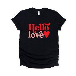 Simply Sage Market Women's Hello Love Short Sleeve Graphic Tee - 1 of 4