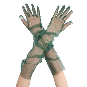 INSPIRE CHIC Women's Tulle Full Finger Mesh Opera Gloves - 1 of 4