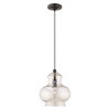 Livex Lighting Art Glass 1 - Light Pendant in  English Bronze - 2 of 2