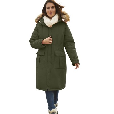 Woman Within Plus Size The Arctic Parka In Knee Length