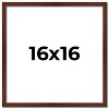PosterPalooza | Square Classic Modern Brown Picture Frame - UV Acrylic, Foam Board Backing, Hanging Hardware - 2 of 4