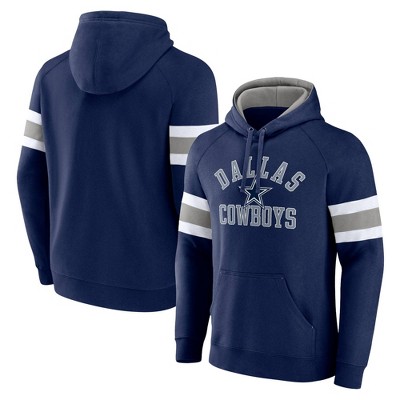 NFL Dallas Cowboys Men's Gray Long Sleeve Lightweight Full Back Run Hooded  Sweatshirt - S