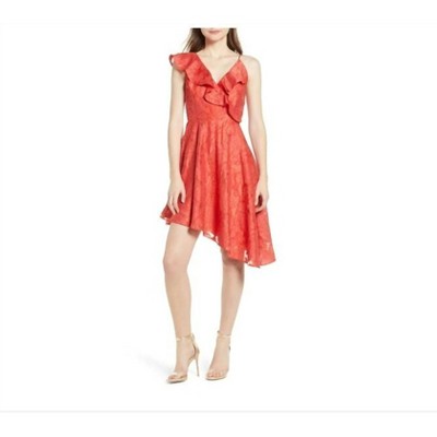 Women's Radar Ruffle Asymmetric Cocktail Mini Dress - KEEPSAKE