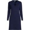 Lands' End Women's Cotton Interlock Long Sleeve Above the Knee Nightgown - 3 of 3