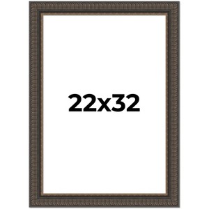 PosterPalooza | Museum Brown Picture Frame - UV Acrylic, Foam Board Backing, Hanging Hardware - 1 of 4
