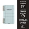 Altitude Supplies 3.625"x6.25" Monthly Planner, July 2025 to June 2026, Seafoam Blue - 2 of 4