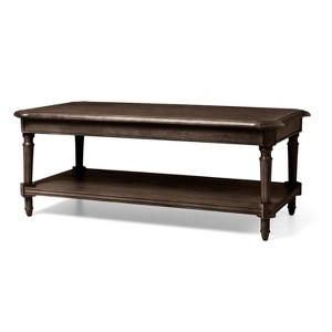 Pullman Traditional Rectangular Wooden Coffee Table in Antiqued Brown Finish - 1 of 4