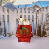Peanuts 26IN PEANUTS 3D LED PRE LIT YARD ART SNOOPY ON DOG HOUSE WITH STAR, Red - 2 of 4
