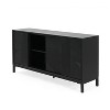 ORRD Mirod Modern Geometric Accent Cabinet with Sliding Doors, Vertical Striped Design, Wood Veneer Top, and Storage Drawers - 4 of 4