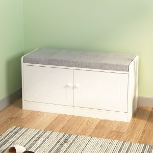 Sapphtopaz Storage Bench Shoe Rack Bench, Storage Organizer Ottoman Bench with Shoe Storage for Entryway Bedroom - 1 of 4