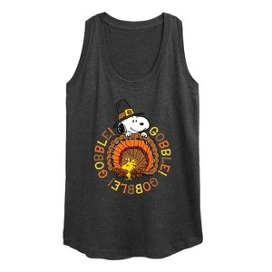 Women's - Peanuts - Gobble Gobble Graphic Racerback Tank - 1 of 4
