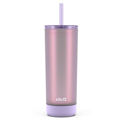 Image of Ello Monterey 24oz Double Wall Plastic Straw Tumbler - Tropical Violet
