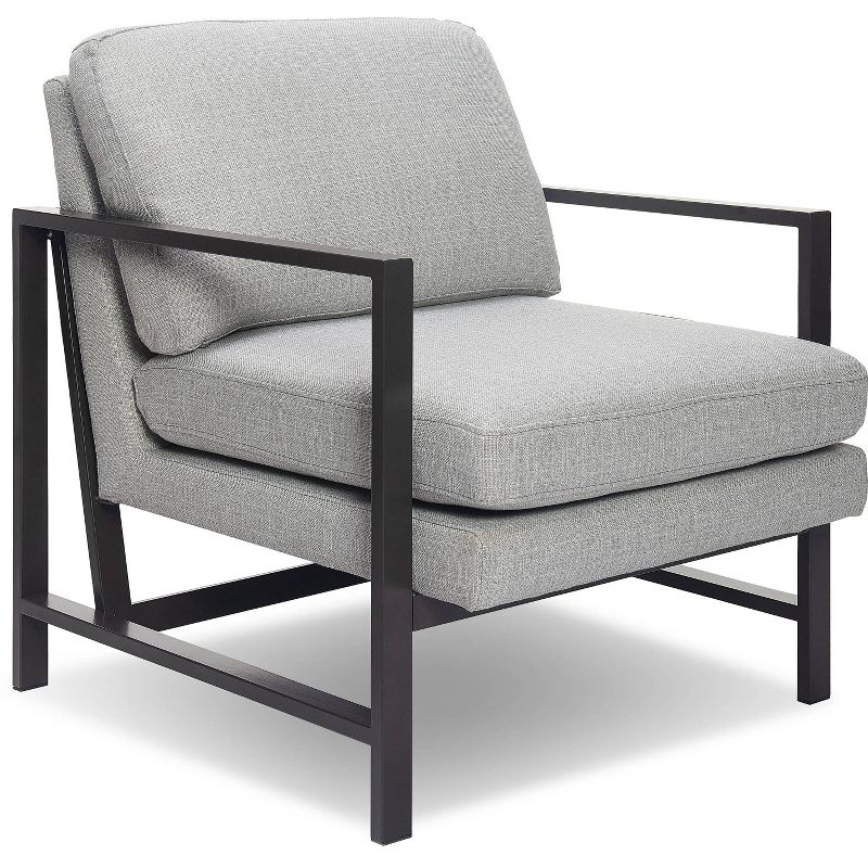 Russell Gray Metal Frame Accent Chair - Finch, 2 of 12