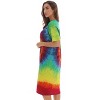 Just Love Womens Nightgown - Tie Dye Short Sleeve Henley Oversized Sleepwear Gown - 2 of 3