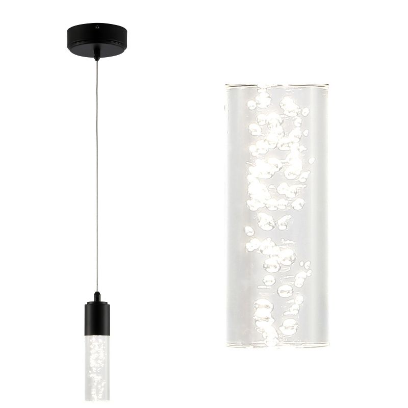 JONATHAN Y Bolha 1-Light Bubble Acrylic/Iron Modern Minimalist Integrated LED Pendant, 1 of 8