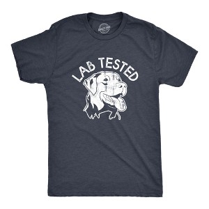 Mens Lab Tested T Shirt Funny Pet Puppy Labrador Retriever Joke Tee For Guys - Crazy Dog Men's T Shirt - 1 of 4