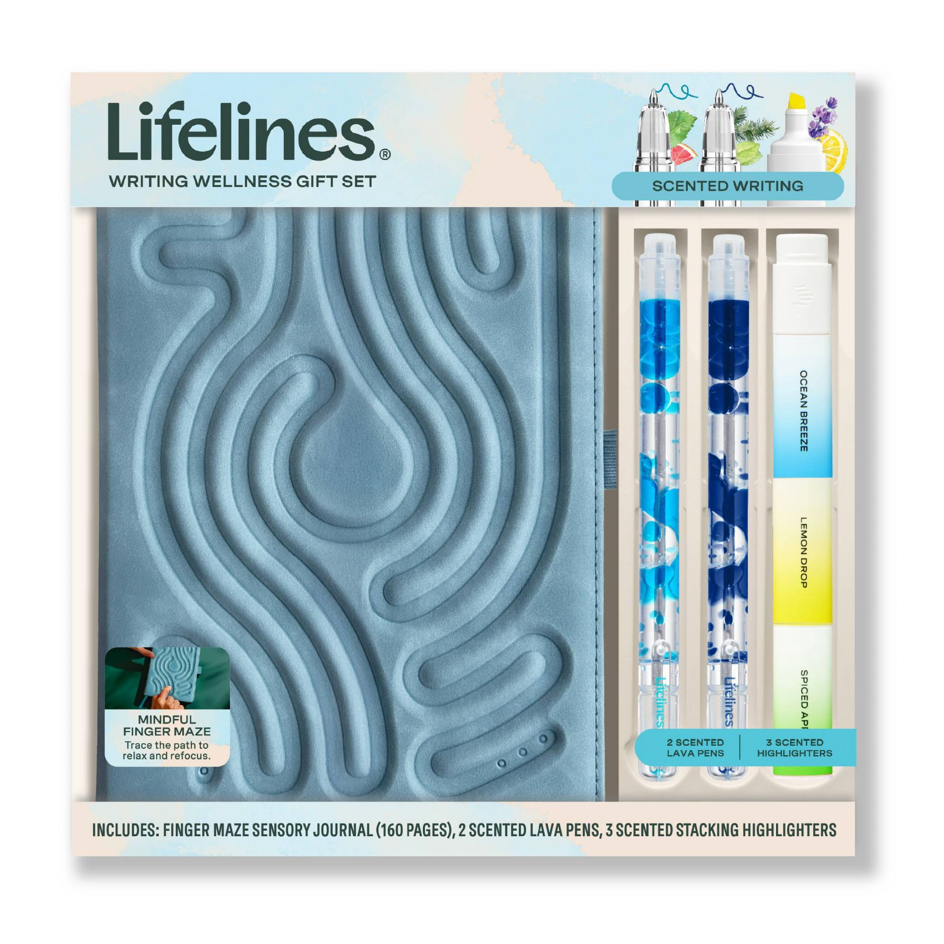 Lifelines Writing Bundle with Lava Pen and Journal Highlighter