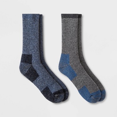 Men's Trail Blazer Rugged Crew Socks 2pk - All in Motion™ Gray/Blue 6-12