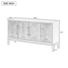 NicBex Retro Buffet Cabinet with Storage Versatile 4-Door Sideboard Cabinet with Brushed Doors and Fir Veneer, Featuring Elegant Handles - 2 of 4