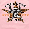 Girls' - Lilo and Stitch - Skeleton Stitch Shirt Tail Raglan Graphic T-shirt - 2 of 4