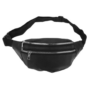 Unique Bargains Stylish Simple Style Sports Waist Bag Black 1 Pc - 1 of 4