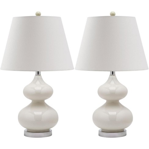 Eva Double Gourd Table Lamp (set Of 2) - White - Safavieh. : Target