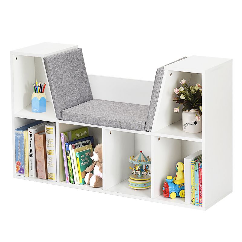 Tangkula Storage Cabinet Kids Bookcase Multi-Functional Display Shelf With 6 Cubby, 4 of 9