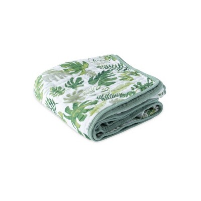 green muslin blanket