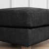 MYINDA Oversized Footrest, Corduroy Upholstery with Wooden Legs, Removable Ottoman for Entryway, Living Room, Sofa Supplemental Seating - 3 of 4