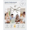 Arceso 72 Inch Farmhouse Ceiling Fan with Light & Remote, 8 Nickel Blades, Quiet DC Motor, Adjustable for Large Rooms - 2 of 4