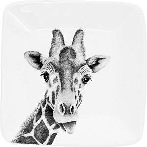 Pavilion Gift Company - Giraffe - Zoo Exotic Animal 4.25" Keepsake Trinket Jewelry Giraffe Lover Home Decor Stoneware Dish - 1 of 4