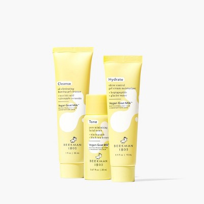Beekman 1802 Vegan Goat Milk 3-Step Skin Care Kit