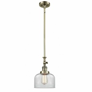 Bell - 1 Light Stem Hung Tiltable Mini Pendant In Industrial Style-14 Inches Tall and 8 Inches Wide - 1 of 1