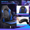 Lyngins Ergonomic Gaming Computer Chair, S-Shaped Backrest Home Office Desk Chair, PU Leather Office Chair with Rocking Mode, Swivel Computer Chair - 3 of 4