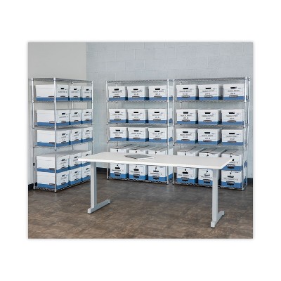 Medium Duty White and Brown Cardboard Storage Box
