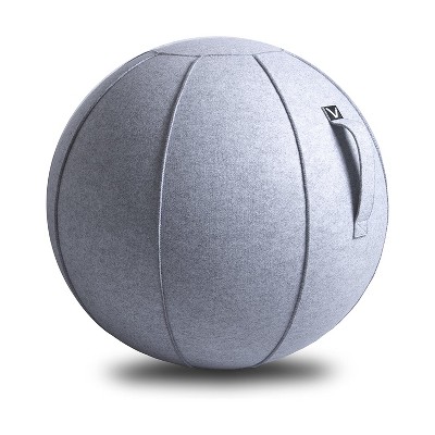 Vivora Luno Classic Series Ergonomic Lightweight Felt Covered Sitting and Exercise Ball with Carrying Handle for Home, Office, and Dorm Use, Marble