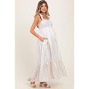 PinkBlush Peach Floral Floral Cotton Maternity Dress - 3 of 4