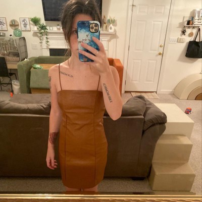 faux leather dress target