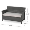 All-Weather Wicker Patio Loveseat with Cushions, 2-Seater Outdoor PE Rattan Sofa for Porch, Garden, or Balcony – The Pop Home - 3 of 4