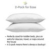 BreathableBaby Cotton Percale Toddler Pillow, 13" x 18"/33 x 46 cm, White (2-Pack) - 4 of 4