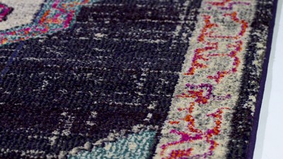 Boho-Chic Pink Multi 8' x 10' Hand-Knotted Easy Care Area Rug