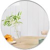 PexFix 32" Round Wall Mirror Circle Bathroom Mirror Silver Metal Frame for Bathroom Entryway Bedroom Living Room Wall Mounted Modern Rustic Decor - 4 of 4