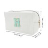 Unique Bargains Portable Corduroy Rectangular Letter Makeup Bag White 1 Pc - 2 of 4